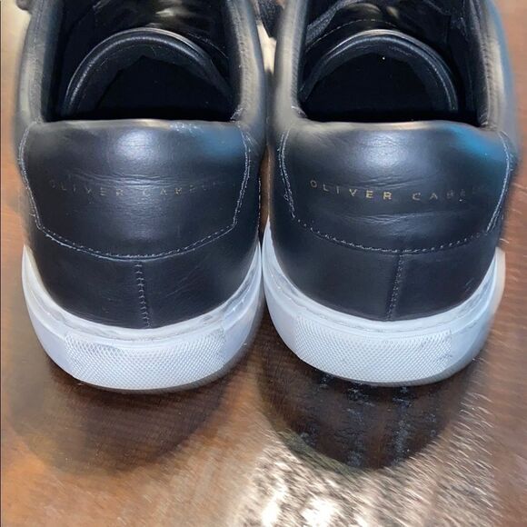 Oliver Cabell Black and White Minimalist Sneakers - Picture 1 of 7
